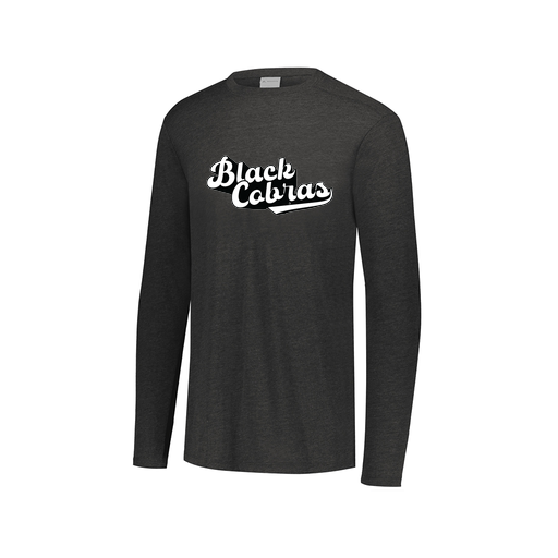 [FTLCUBBK-AXS-LOGO3] Decker Men's Tri-Blend T-Shirt - Long Sleeve (Adult XS, Black, Logo 3)