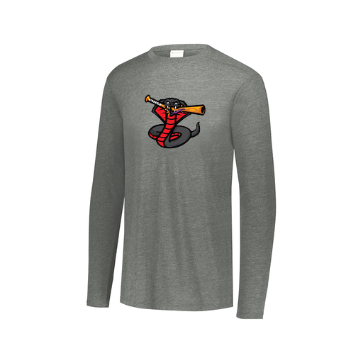 [FTLCUBGY-AXS-LOGO2] Decker Men's Tri-Blend T-Shirt - Long Sleeve (Adult XS, Gray, Logo 2)
